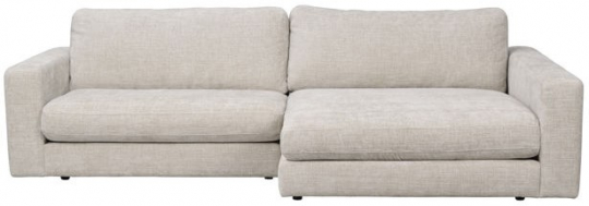 3-zitsbank 'Duncan' chaise longue H - Lichtgrijs