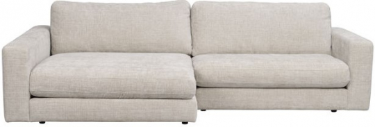 3-zitsbank 'Duncan' chaise longue V - Lichtgrijs