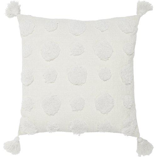 Kussenhoes 'Pom' 45x45 - Wit