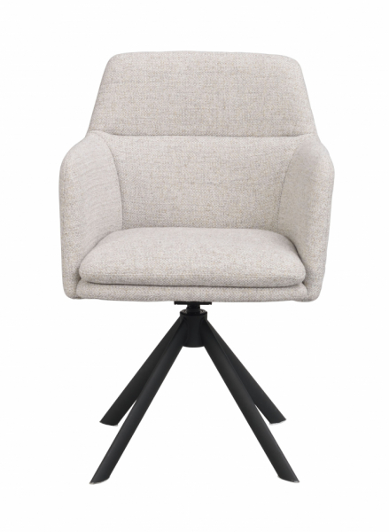 Armstoel 'Gladstone' - Lichtbeige/zwart