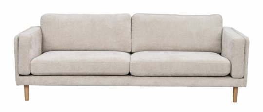 3-Zitsbank 'Braden' - Lichtbeige/eiken