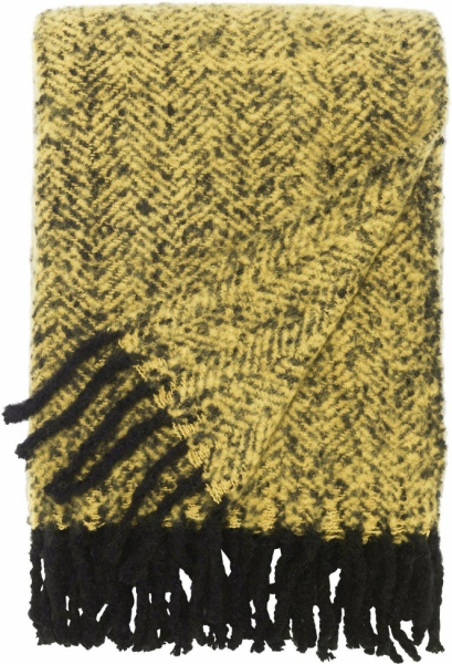 Plaid 'Kim' 130x170 - Geel
