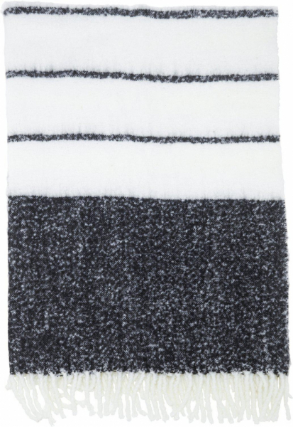 Plaid 'Carl' 130x170 - Zwart/Wit