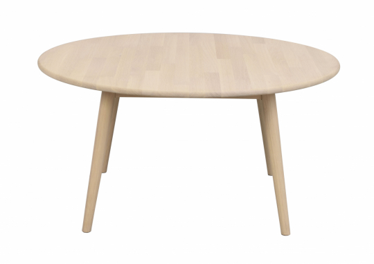 Salontafel 'Tompkins' rond Ø90 - Witgepigmenteerd eiken