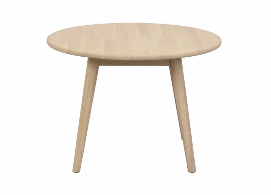 Salontafel 'Tompkins' rond Ø60 - Witgepigmenteerd eiken