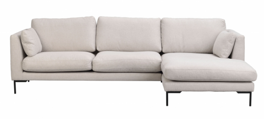 Bank 'Corwin' Chaise longue rechts - Lichtbeige