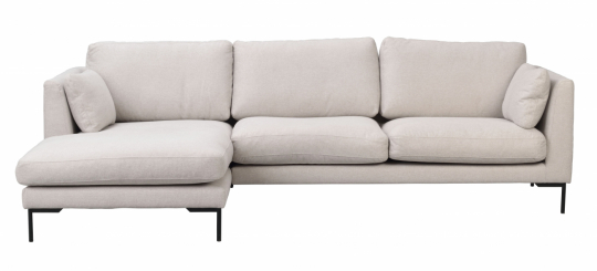 Bank 'Corwin' Chaise longue links - Lichtbeige
