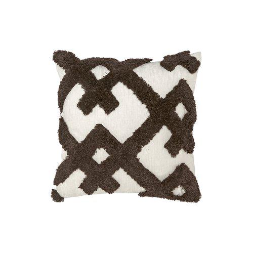 Kussenhoes 'Ines' 45x45- Bruin