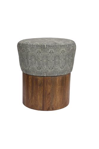 Hocker 'Fragment' - Zwart/Wit