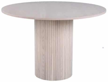 Eettafel 'Barkaby' Rond 110cm - Wit
