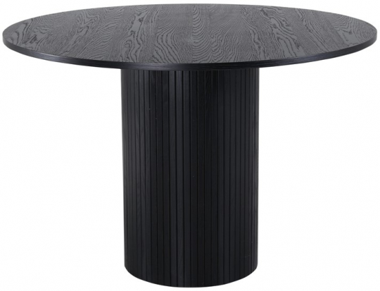 Eettafel 'Barkaby' Rond 110cm - Zwart