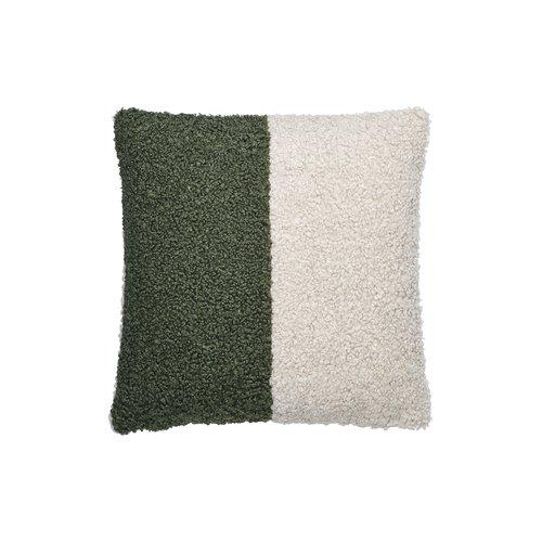Kussensloop 'Teddy' 45x45 - Groen/Wit