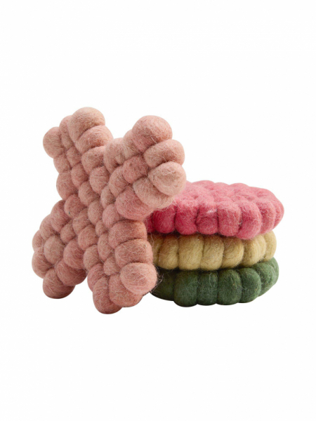 4-pack Glasonderzetters 'Vanja' - Multi