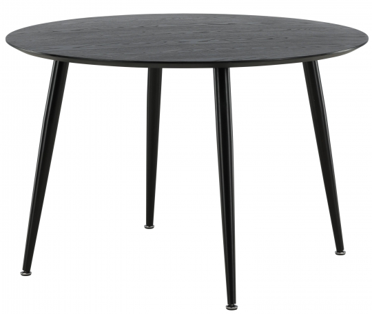 Eettafel 'Trosa' Rond 120cm - Zwart