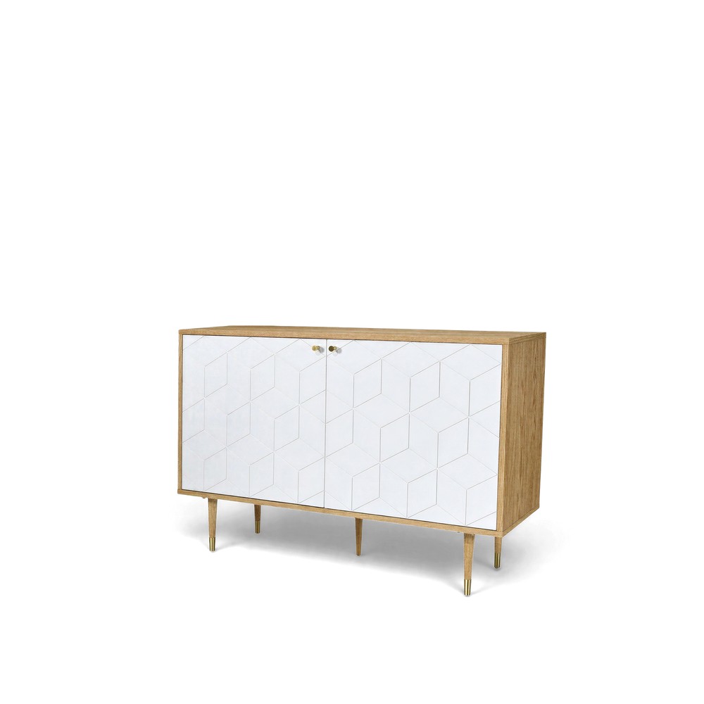 Dressoir 'Kumamoto' - Wit/Eik