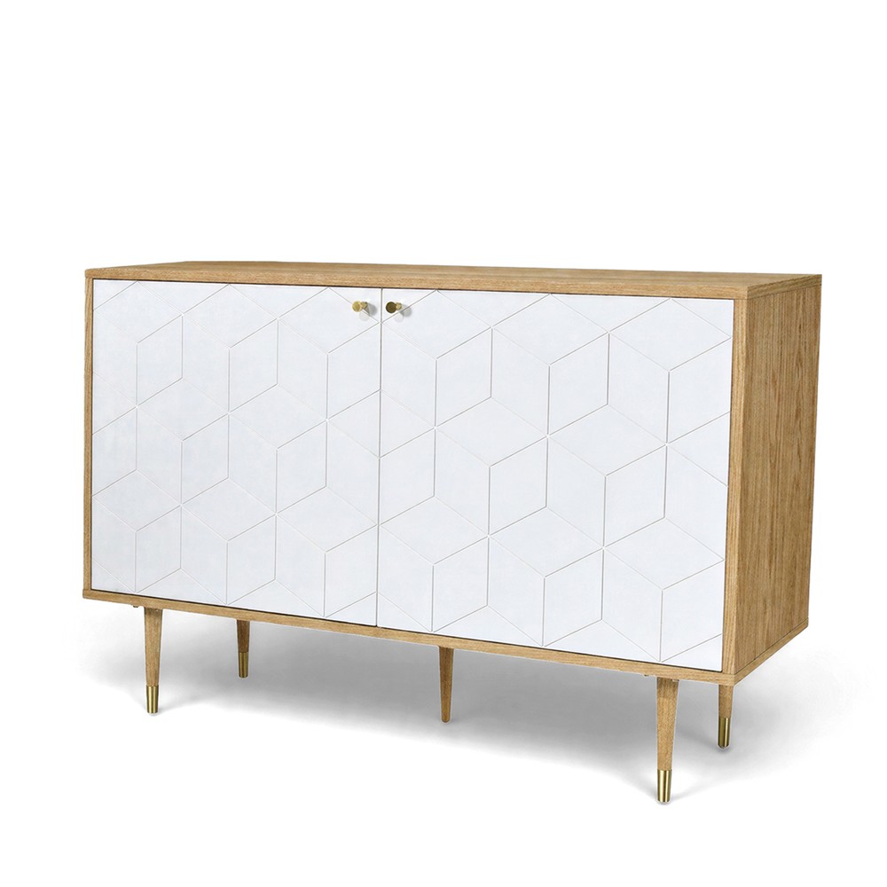 Dressoir 'Kumamoto' - Wit/Eik
