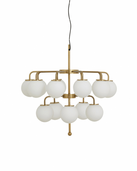 Hanglamp 'Paloma' - Wit/Messing