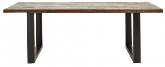Eettafel 'Iron' 220x100cm - Gerecycled hout 