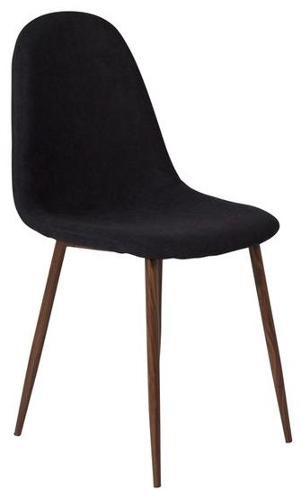 Stoel 'Eidsberg' - Zwart/Walnoot