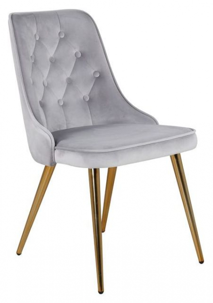 Stoel 'Elverum Deluxe' - Grijs/Messing