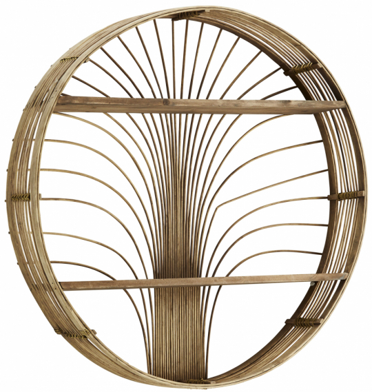 Ronde wandplank 'Bamboo' - Rotan