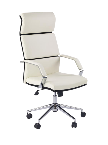 Bureau stoel 'Sagunto' - Wit/Zwart