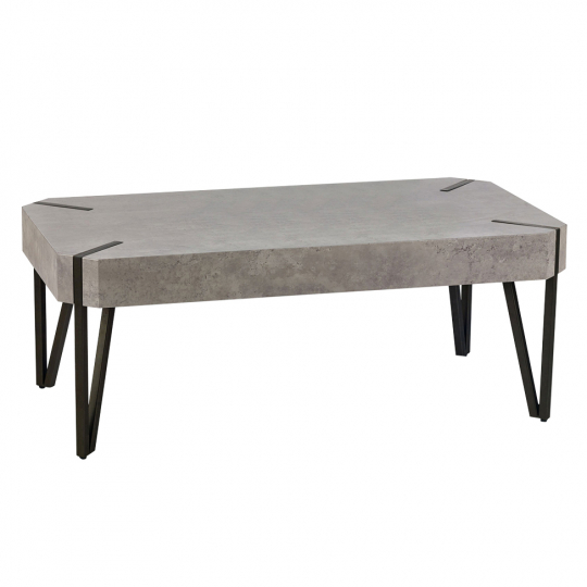 Salontafel 'Rustik' 110x60cm - Zwart/grijs