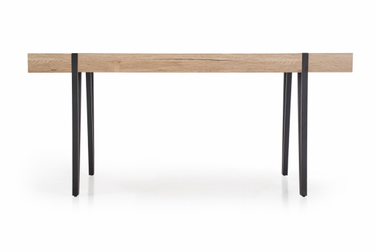 Eettafel 'Yohann' 170x90cm - Natuurlijk/zwart