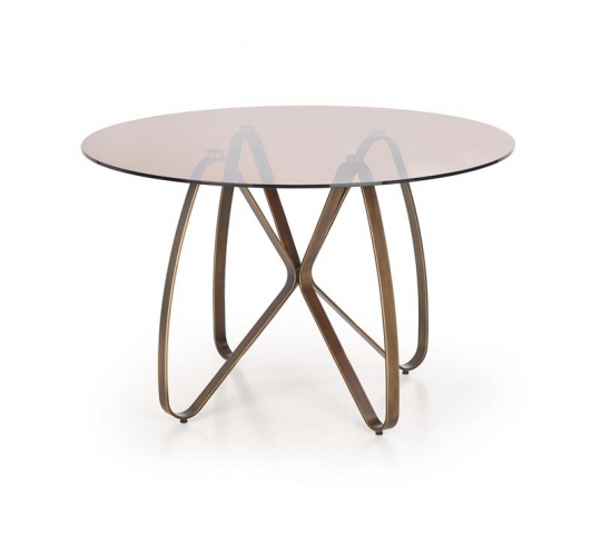 Eettafel 'Levanzo' Rond 120cm - Bruin/Antiek