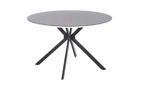 Eettafel 'Sestao' Rond 120cm - Zwart