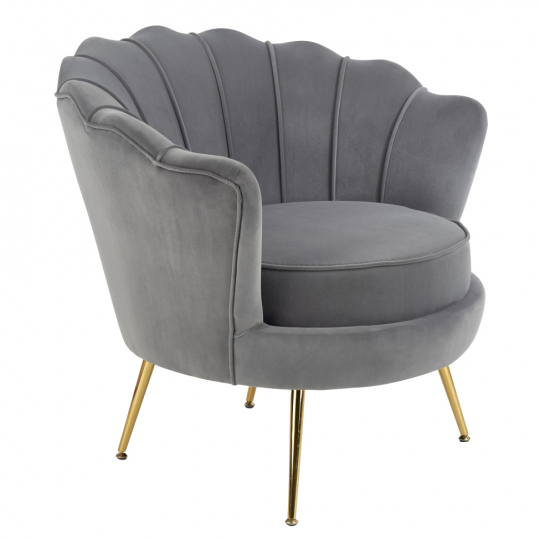 Fauteuil 'Schelp' - Grijs