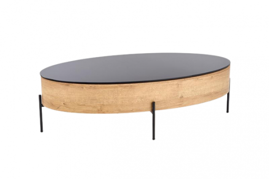 Salontafel 'Lindfors' - Eik/Zwart