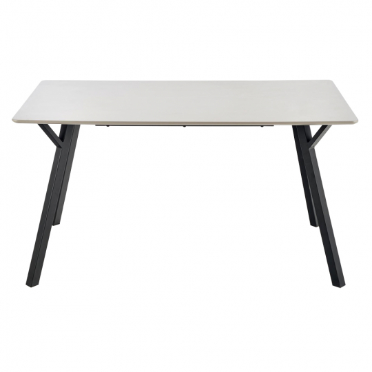 Eettafel 'Barlog' 140x80cm - Grijs/Zwart