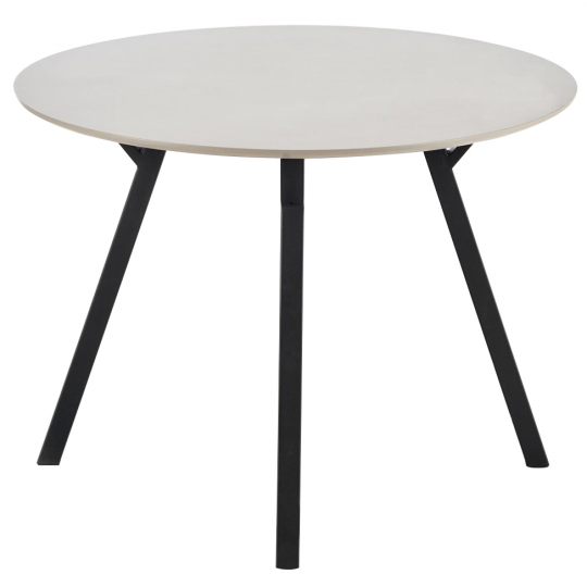 Eettafel 'Barlog' Rond 100cm - Grijs/Zwart