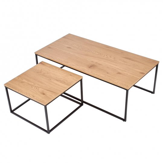 Salontafel 'Hejde' - Eik/Zwart