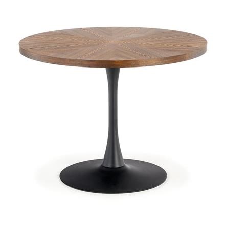 Eettafel 'Carmelo' Rond 110cm - Hout/Zwart