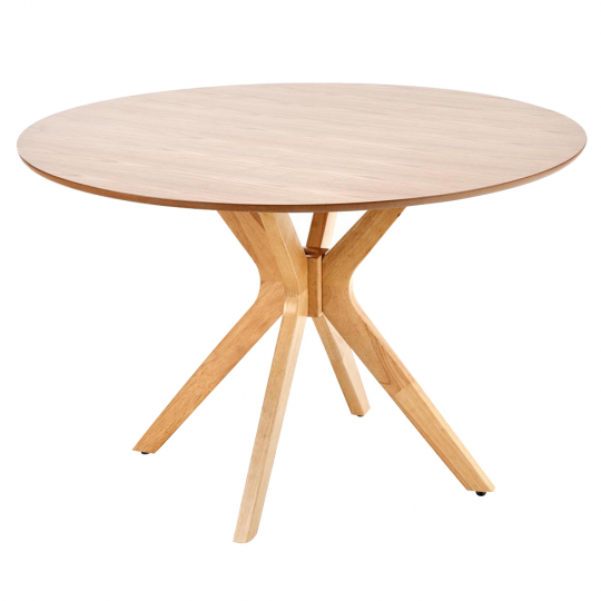 Eettafel 'Nicolas' Rond 120cm - Natuur