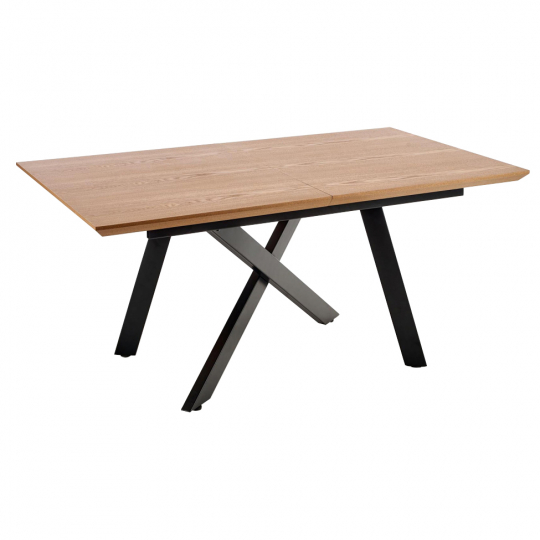 Eettafel 'Capital' 160-200x90cm - Zwart/EK
