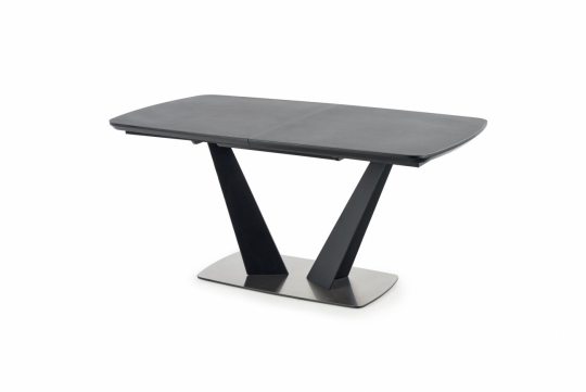 Eettafel 'Fangor' 160-220cm - Grijs/zwarte