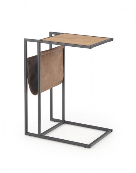 Bijzettafel 'Malmby' - Eik/Zwart