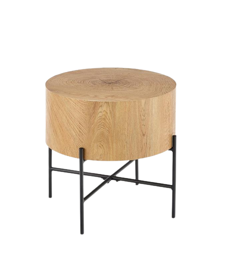Bijzettafel 'Lapland' - Eik/Zwart