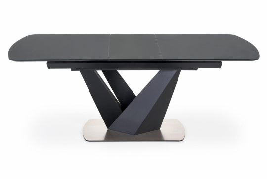 Eettafel 'Patrizio' 160-200cm - Grijs/zwart