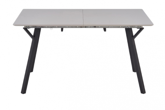 Eettafel 'Viksten' 140-180x80cm - Zwart/Grijs