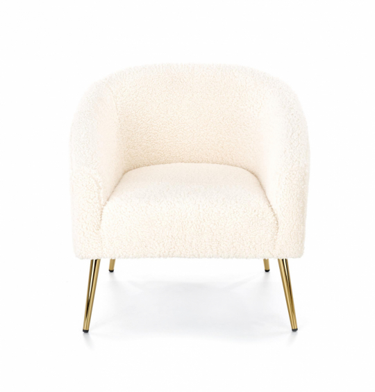 Fauteuil 'Grifon' - Wit/messing