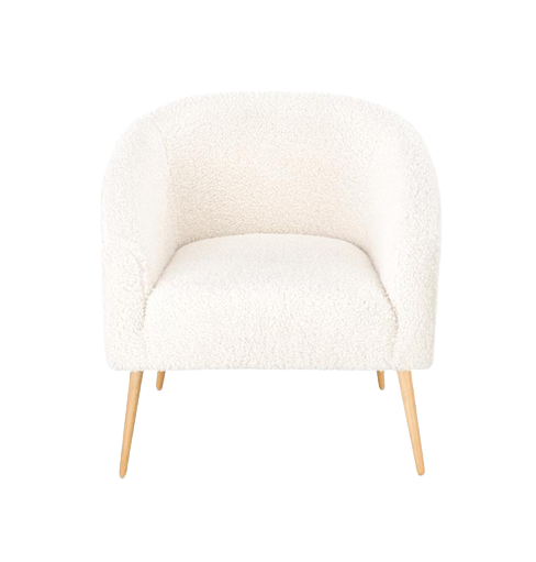 Fauteuil 'Lugnet' - Crème/Natuur