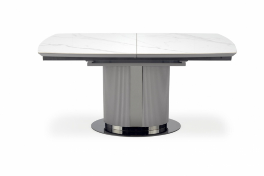 Eettafel 'Dancan' 160-220cm - Grijs/marmer