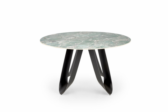 Eettafel 'Giovanni' Rond 135cm - Groen/zwart