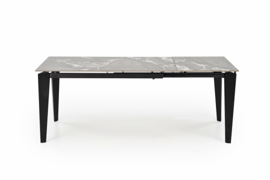 Eettafel 'Felix' 141-201cm - Grijs/zwart