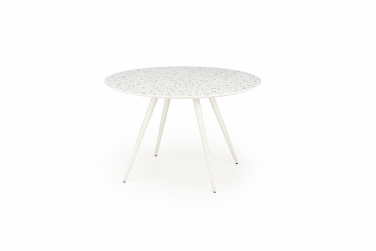 Eettafel 'Aramis' rond 120cm - Wit