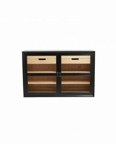 Dressoir 'Viva'- Zwart/Natuur